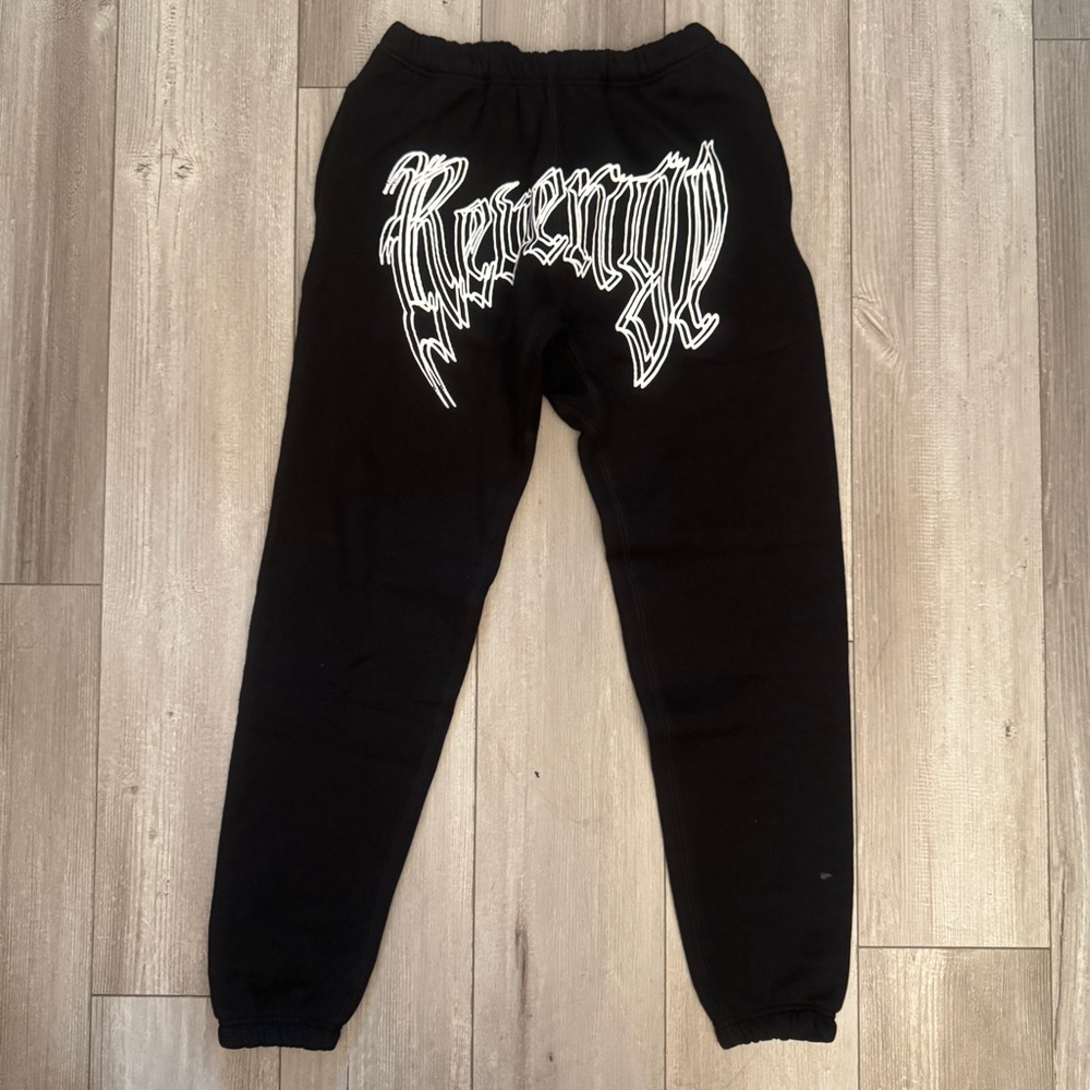Revenge Clothing Black Sweatpants Motion Logo Men’s Small Brand New